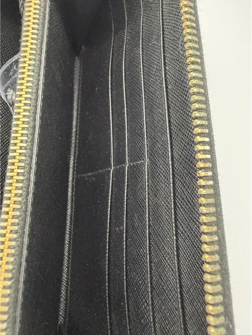 Authentic PRADA Black Saffiano Leather Zip Around Travel Organizer Long Wallet